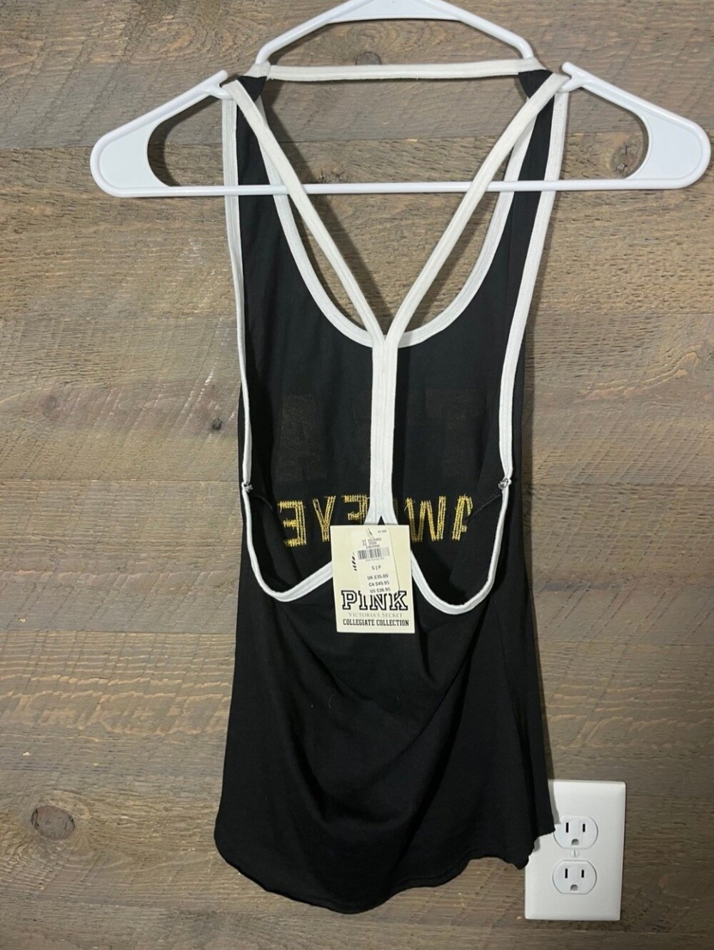 💙NWT💜 VICTORIA'S SECRET VS PINK BLING IOWA HAWKEYES COLLEGIATE TANK TOP XL - Picture 3 of 3